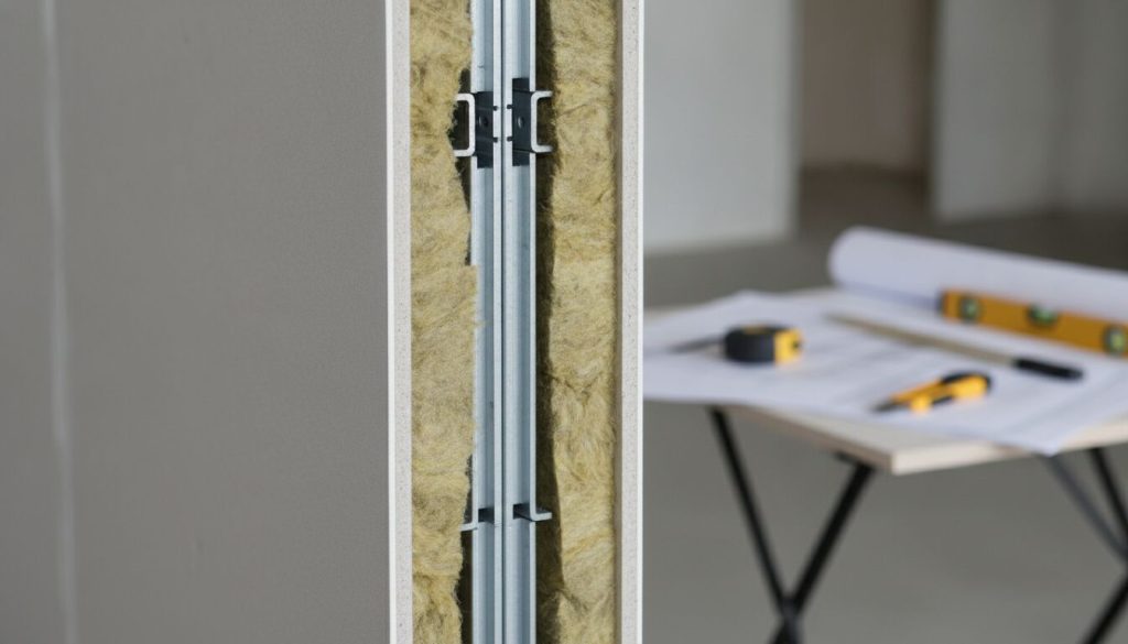 Découvrez les performances acoustiques et techniques détaillées de la cloison 48/98, idéale pour optimiser isolation et confort dans vos espaces.